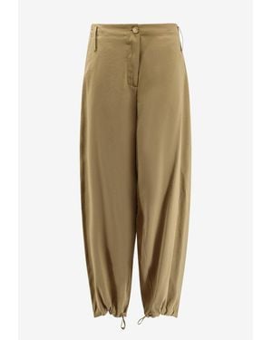 Alysi Wide-Leg Casual Pants - Green