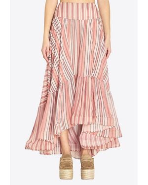 Zimmermann Rebellion Midi Skirt - Pink