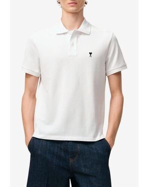 Ami Paris Ami De Coeur Polo T-Shirt - White