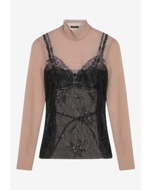 Balenciaga Trompe L'Oeil Lingerie Top - Black