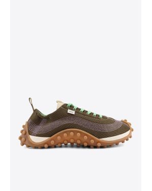 Ami Paris Mirage Lace-Up Sneakers - Brown