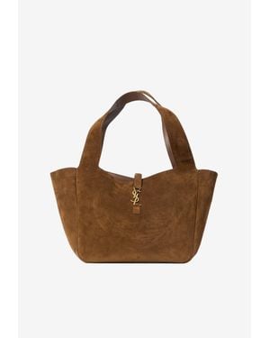 Saint Laurent Le 5 À 7 Bea Suede Tote Bag - Brown
