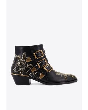 Chloé Susanna 40 Studded Ankle Boots - Black