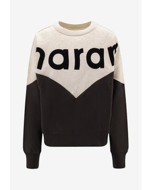 Isabel Marant Houston Colorblocked Logo Sweatshirt - Black