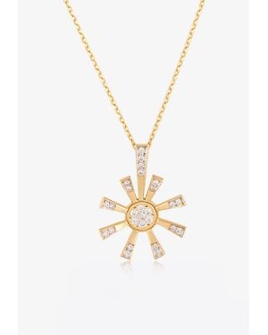 Falamank Diamond Blooms Collection 18-Karat Necklace With Diamonds - White