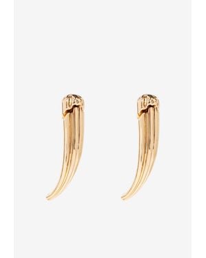 Tory Burch Pierced Front-Back Drop Earrings - White
