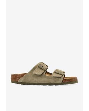 Birkenstock Arizona Bs Suede Slides - Green