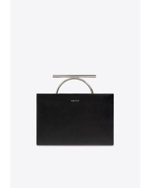 McQueen T-Bar Logo Clutch Bag - Black