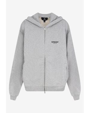 Represent Owners Club Zip-Up Hoodie - Gray