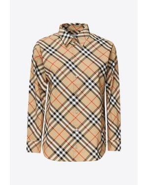 Burberry Vintage Check Buttoned Shirt - Natural