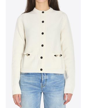 Gucci Wool-Blend Buttoned Cardigan - Blue