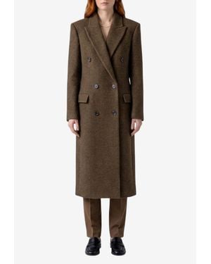 The Row Bamira Double-Breasted Buttoned Coat - Brown