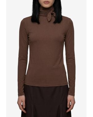 Lemaire Ballerina Scarf Top - Brown