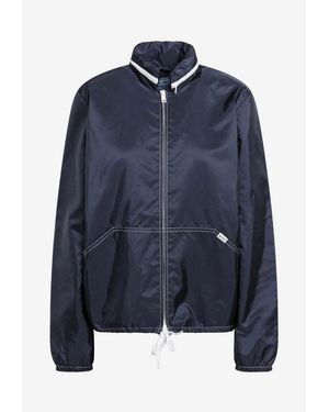 Prada Zip-Up Bomber Jacket - Blue