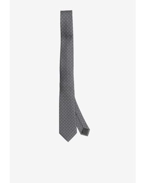 Gucci Jacquard Horsebit Tie - White