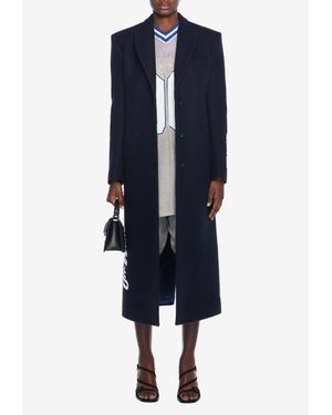 Off-White c/o Virgil Abloh Tailored Wool Coat - Blue