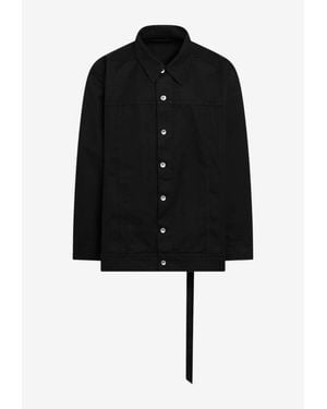 Rick Owens Embroidered Buttoned Jacket - Black