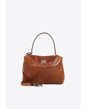 Balenciaga Small Rodeo Leather Shoulder Bag - Brown