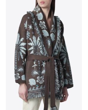 Alanui Echoes Of The Island Cardigan - Gray