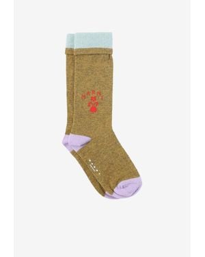 Marni Virgin Wool And Cashmere Blend Socks - White