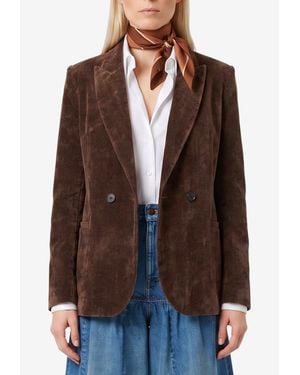 SUTTON NEW YORK Délavé Velvet Jacket - Brown