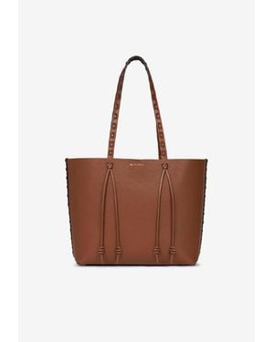 Etro Medium Essential Leather Tote Bag in Black | Lyst