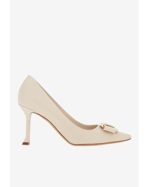 Ferragamo Brilda 85 Pumps in White | Lyst