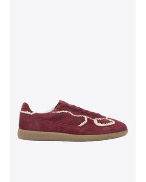 Alohas Tb. 490 Crochet Suede Low-Top Sneakers - Red
