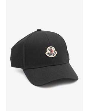 Moncler Logo Patch Baseball Cap - Black