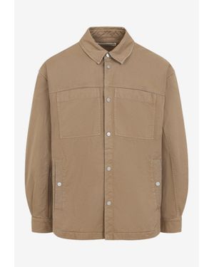 Mordecai Embroidered Buttoned Overshirt - Natural