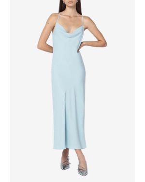 Calvin Klein Slip Crepe Midi Dress - Blue