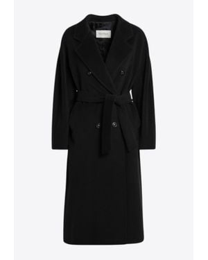 Max Mara Madame Double-Breasted Coat - Black