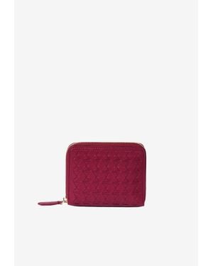 Serapian Mini Mosaico Leather Zip-Around Wallet - Red