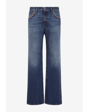 Etro Straight-Leg Washed Jeans - Blue