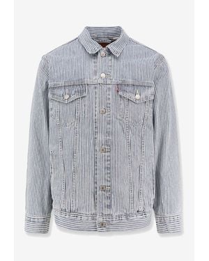 Levi's Striped Denim Jacket - Gray