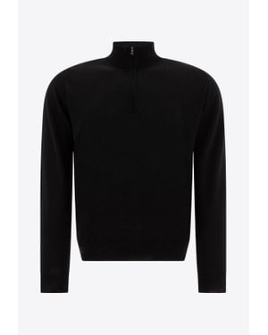 John Smedley Tapton Half-Zip Sweater - Black