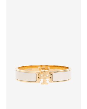 Tory Burch Kira Enamel Cuff Bracelet - White