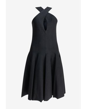 Alaïa Short Flared Dress - Blue