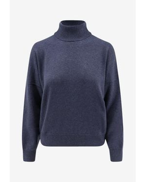 Brunello Cucinelli Turtleneck Cashmere Sweater - Blue