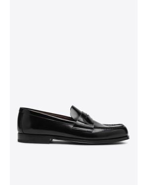 Prada Classic Leather Loafers - Black