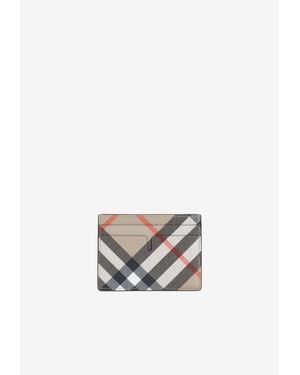 Burberry Sandon Signature Check Cardholder - White