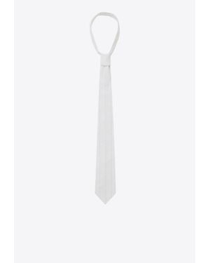 1989 STUDIO Logo Striped Tie - White