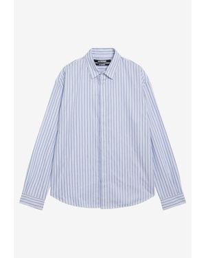 Jacquemus Simon Striped Shirt - Blue
