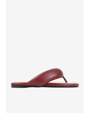 Carven Padded-Straps Leather Sandals - Brown