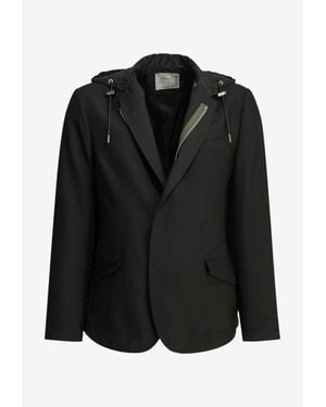 Sacai X Nylon Hooded Blazer - Black