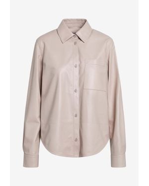 Loewe Long-Sleeved Nappa Leather Shirt - Pink