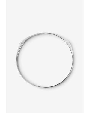 TOTEME Signature Engraved-Logo Collar Necklace - White