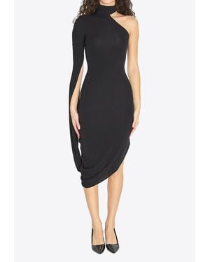Alexander Wang Draped Midi Dress - Black