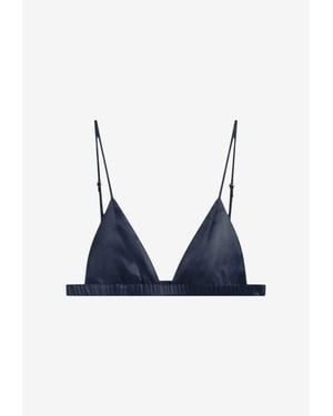 Frankie Shop Nina Satin Bralette - Blue