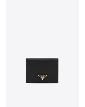 Prada Small Triangle Logo Wallet - White